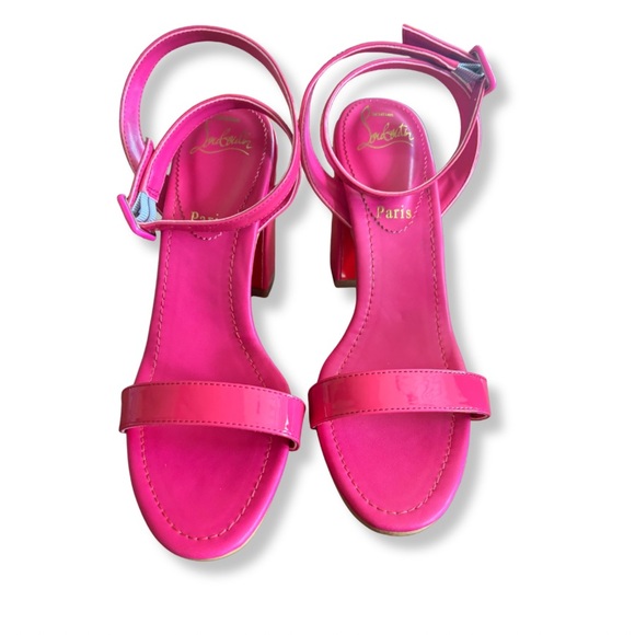 Christian Louboutin Miss Sabina 85 Pink Patent Sandals – Size 41 – Red Sole 👠 - Picture 6 of 13